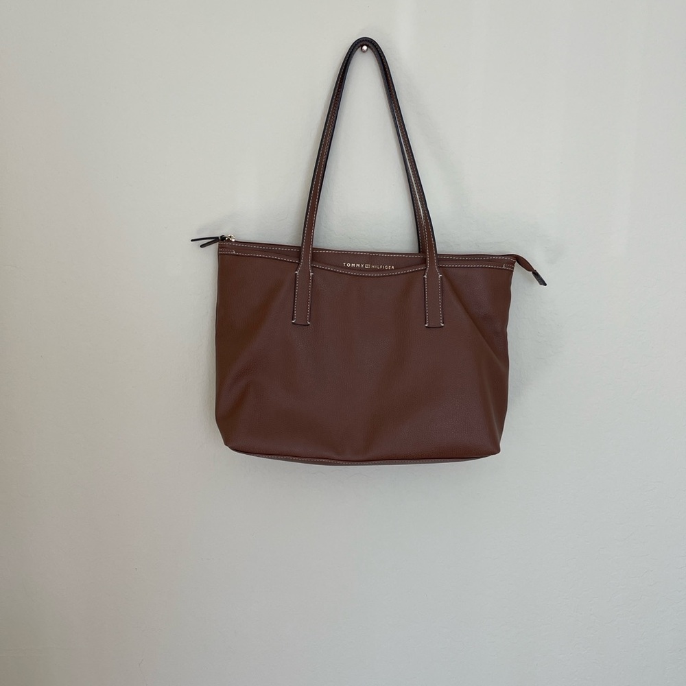 Tommy Hilfiger Chocolate Brown Tote Bag